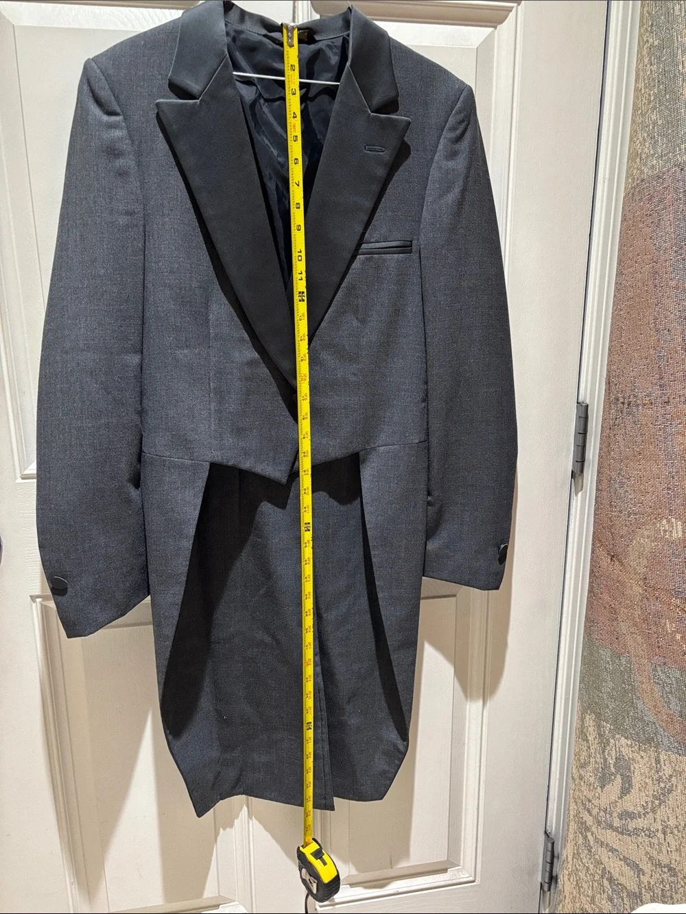 Pierre Cardin Charcoal Gray Tailcoat Tuxedo Jacket